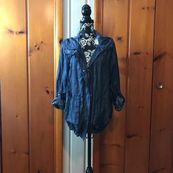 Peace Love World Jackets & Blazers - *SOLD* PEACE LOVE WORLD TENCEL ANORAK DENIM JACKET